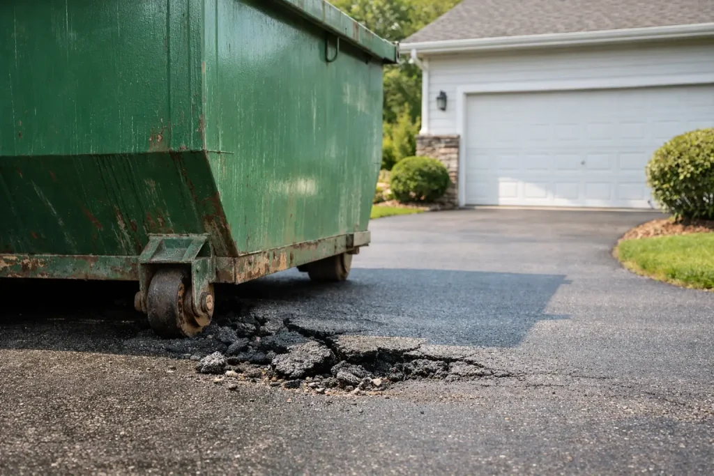 Do Dumpsters Damage Asphalt Driveways? Facts