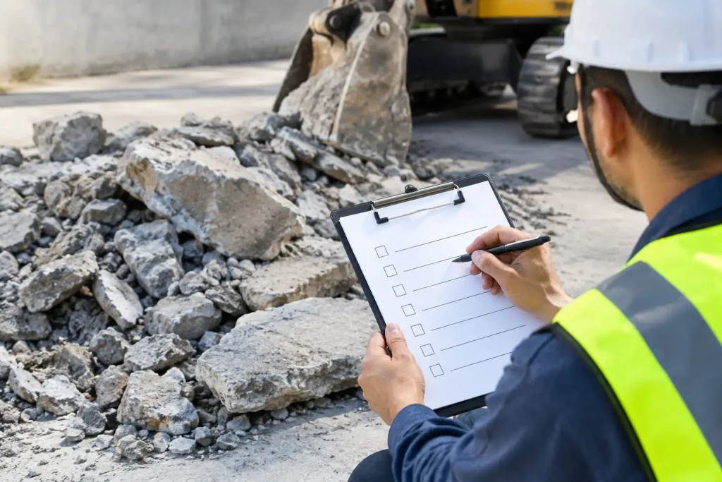 Concrete Removal Service Review Checklist
